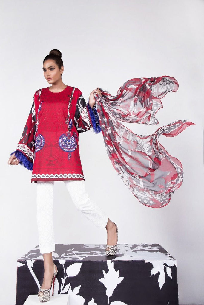 Sana Safinaz Muzlin Lawn Collection 2017 – 5A