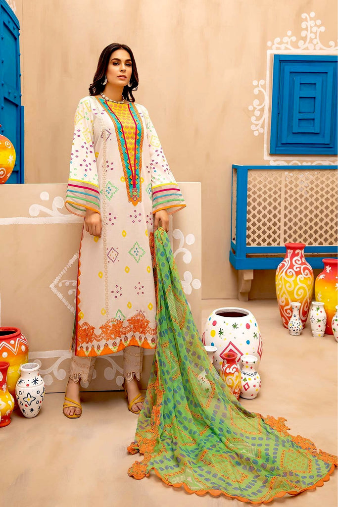 Charizma Signature Chunri Chapter 1 – 3Pc Embroidered Lawn With Chiffon Dupatta CHN-02