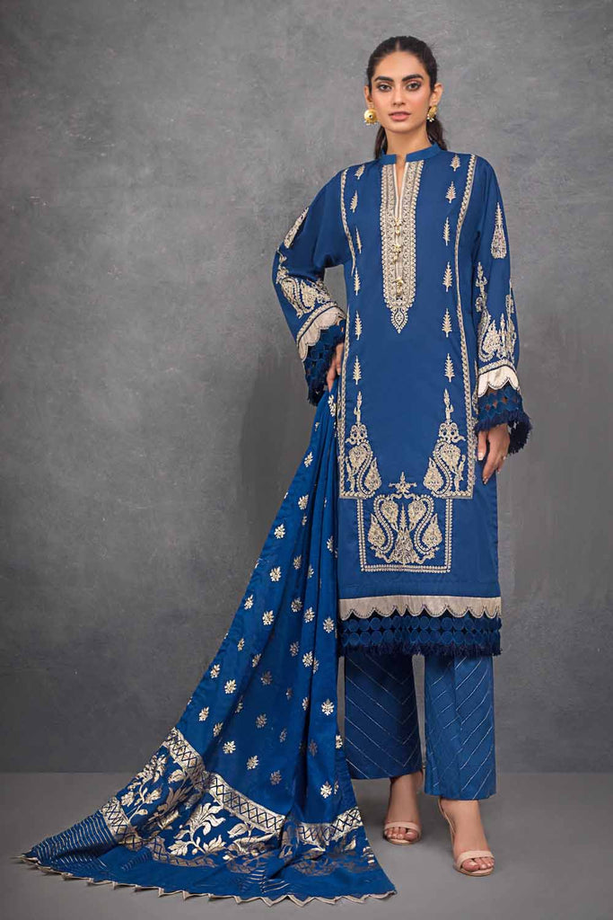 Gul Ahmed Festive Collection – Embroidered Lawn Suit with Jacquard Dupatta FE-12028