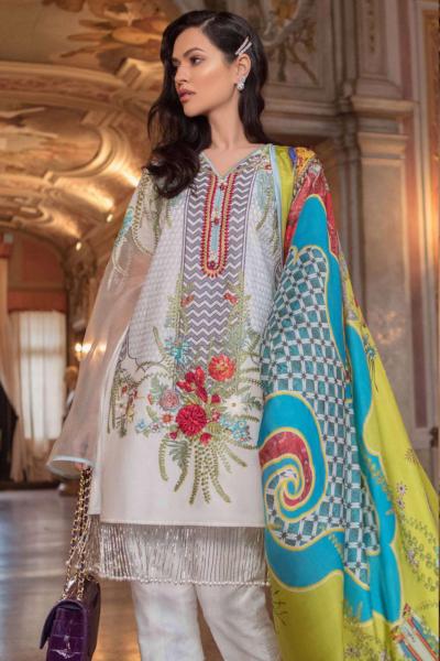 Sana Safinaz Luxury Lawn Collection 2019 – 5B - Reticolo