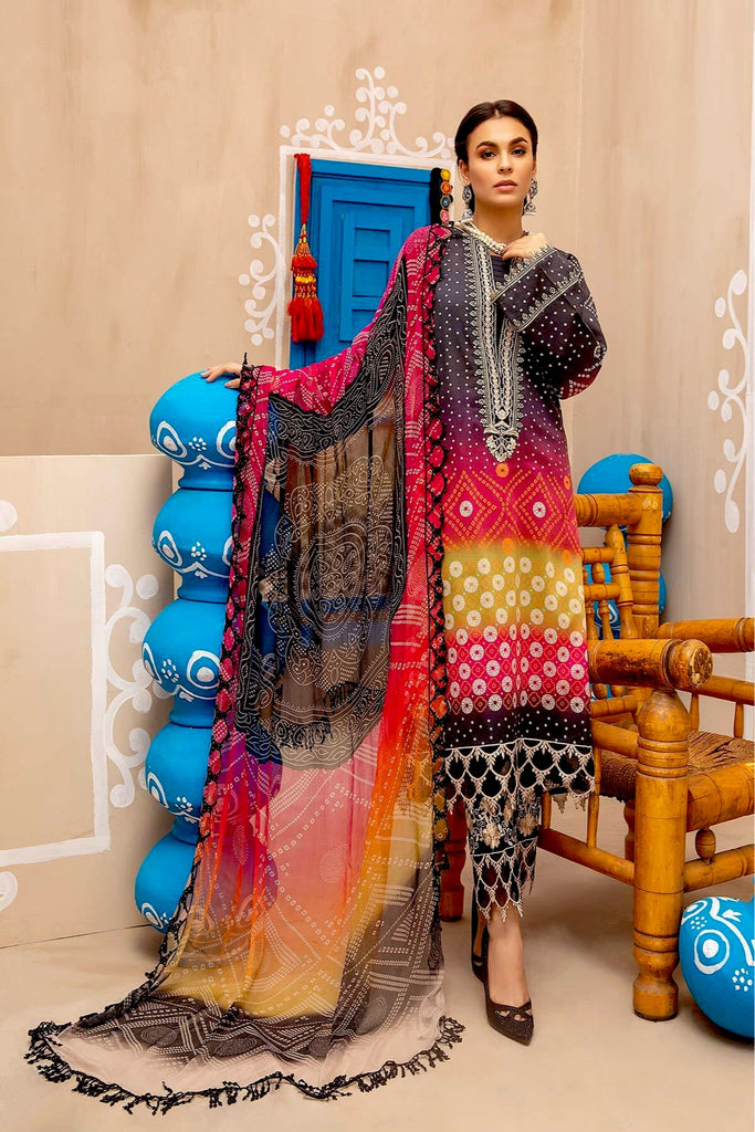 Charizma Signature Chunri Chapter 1 – 3Pc Embroidered Lawn With Chiffon Dupatta CHN-04