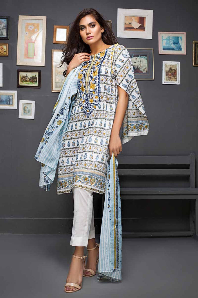 Gul Ahmed Cambric Collection 2019 – 2 PC Digital Embroidered Cambric – TCE-36