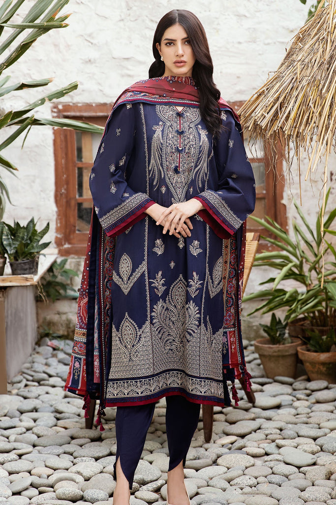 Jazmin Iris Fall Winter Collection 2023 – Embroidered Fine Slub IW23-D10