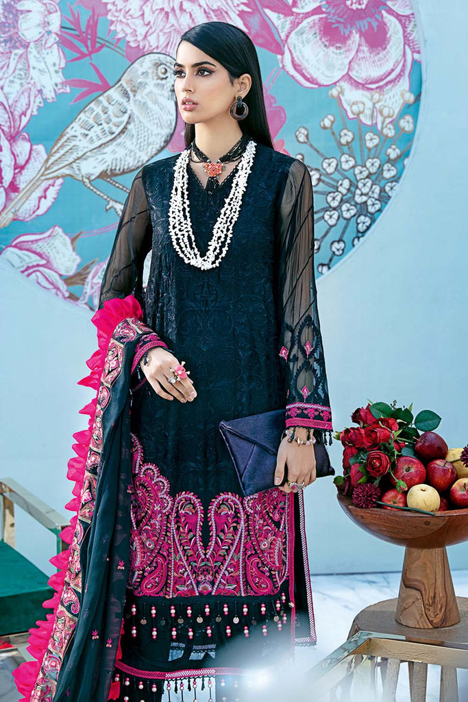 Gul Ahmed Summer Premium Lawn 2021 · 3PC Unstitched Chiffon Embroidered Suit LE-29