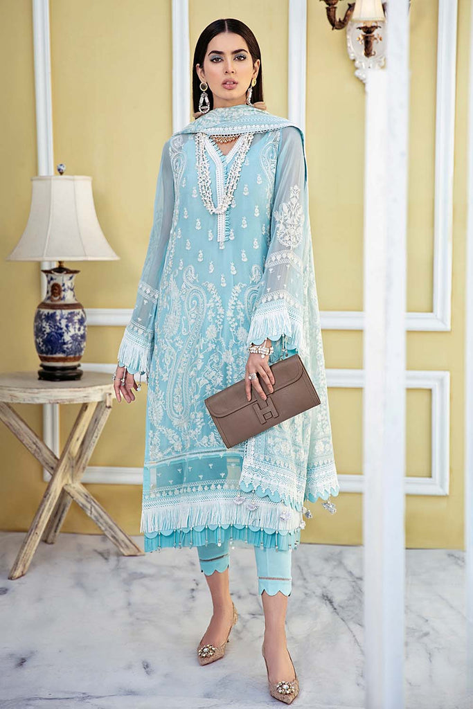 Gul Ahmed Summer Premium Lawn 2021 · 3PC Unstitched Chiffon Embroidered Suit LE-33