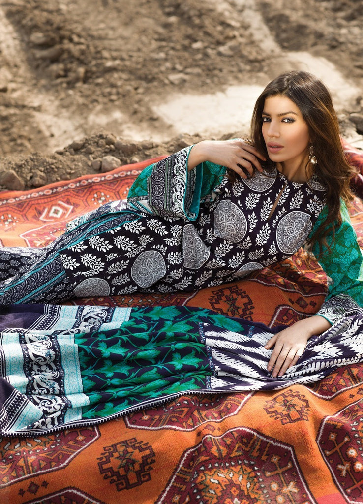 Sana Safinaz Winter Shawl Collection 2015 - 07B - YourLibaas
