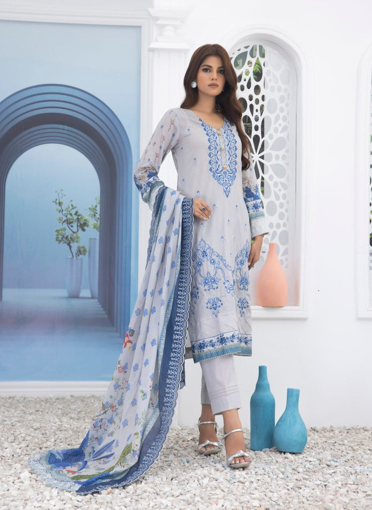 Regalia Embroidered Cutwork Lawn Collection 2024 – RE-7