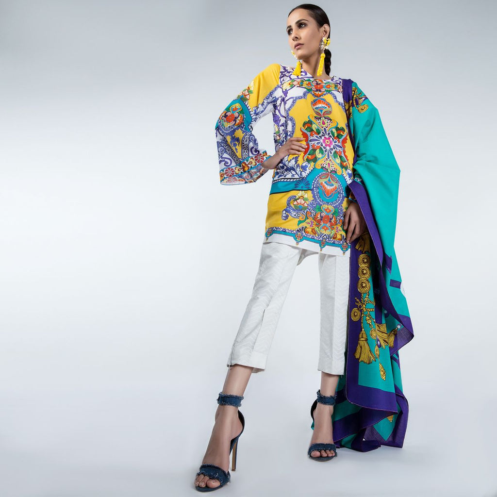 Sana Safinaz Lawn Muzlin 2018 – M07B