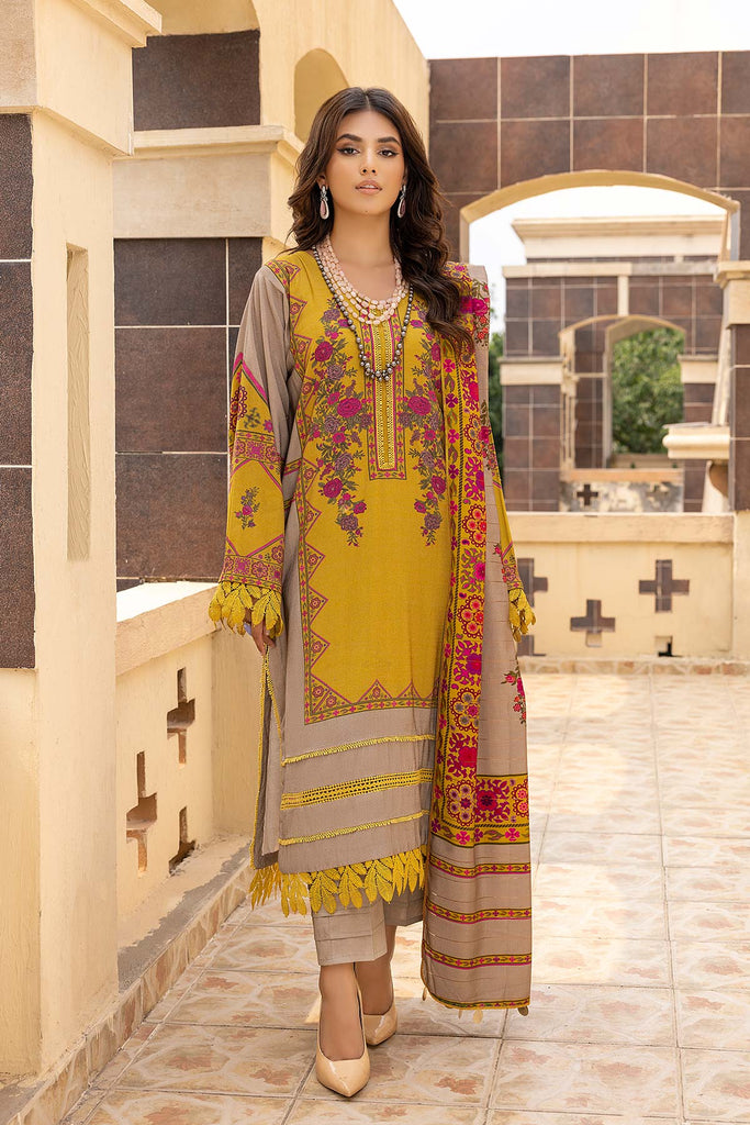 Charizma C-Prints Fall/Winter · Slub Linen Suit with Pashmina Shawl – CPW22-38