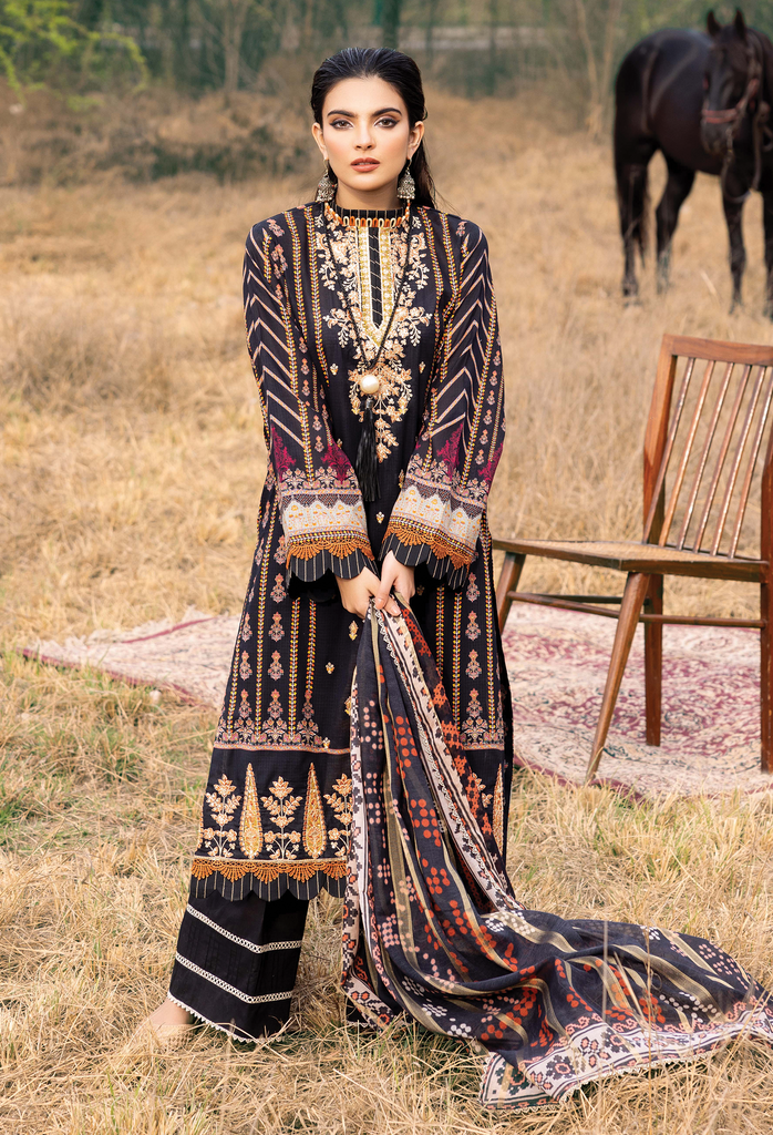 Adan's Libas Khumaar Lawn Collection Vol II – Black Russian