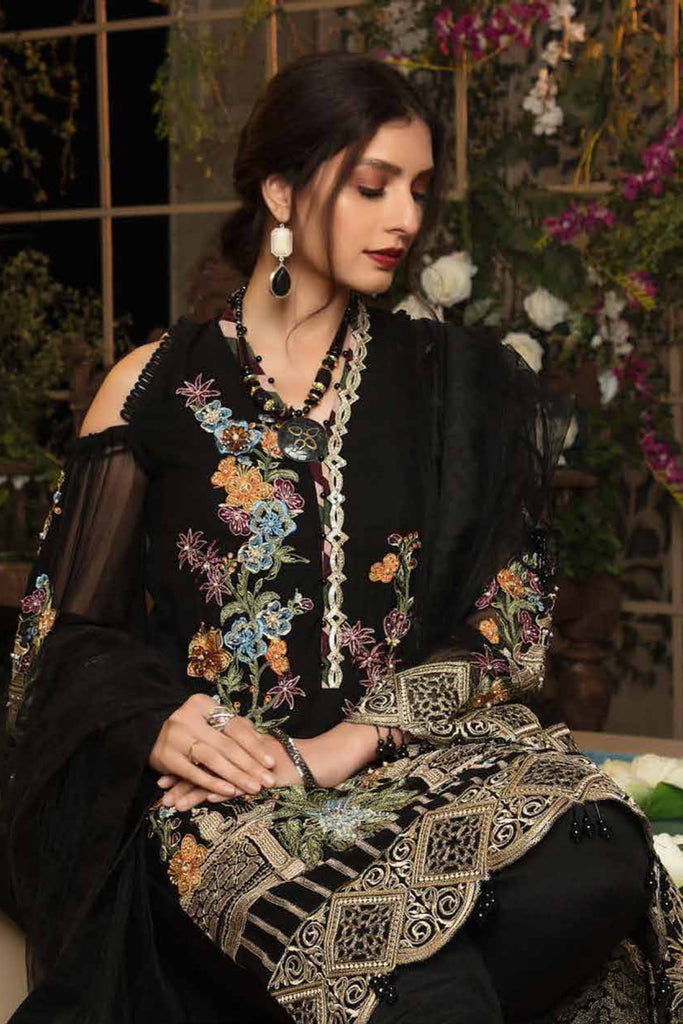 Adan's Libas Guzarish Chapter 2 Wedding Festive Luxury Chiffon Collection 2020 – 8 Black Coral