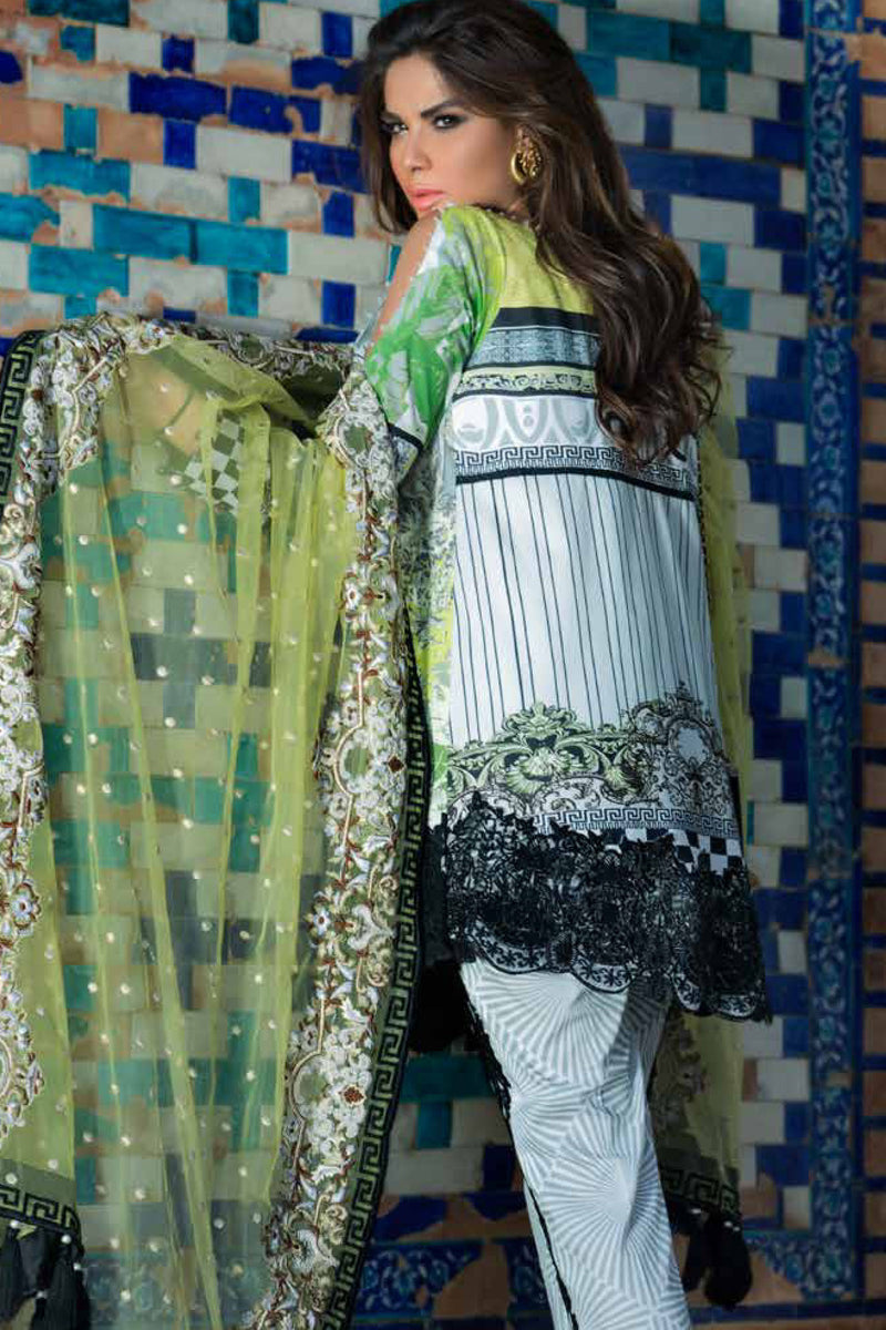 Ayesha Ibrahim Festive Luxury Lawn Collection – 8A – Pakistani Lawn ...