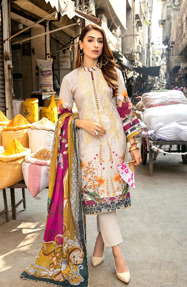 Rung by AlZohaib Digital Embroidered Collection – RDEC'21-09