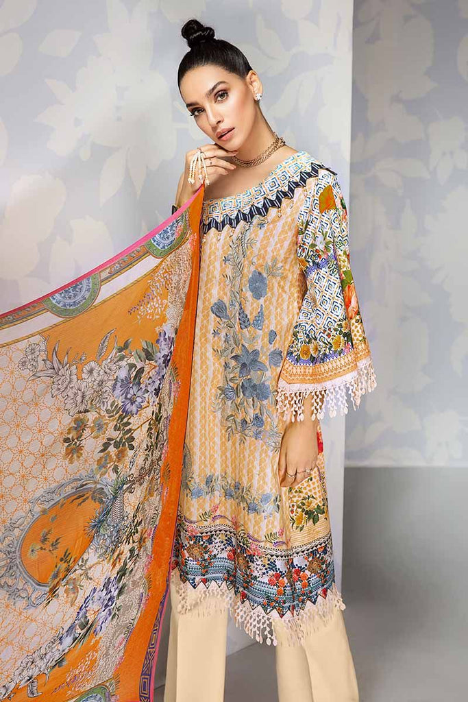 Gul Ahmed Cambric Collection 2019 – 3 PC Premium Embroidered Chiffon – BM-133