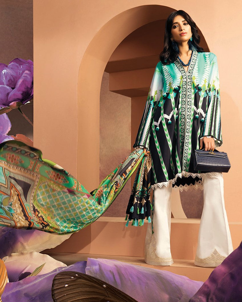 Zaha by Khadijah Shah – 3pc Lawn Collection – Alita (ZL-25B)