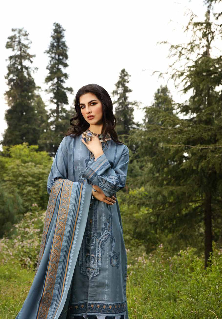 Gul Ahmed Winter Collection 2021 · 3 PC Khaddar Suit with Pashmina Shawl – AP-12050