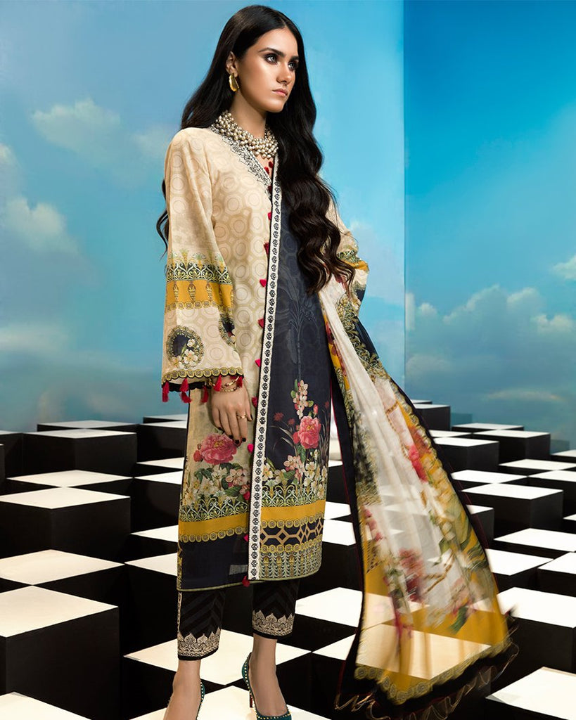 Zaha by Khadijah Shah – 3pc Lawn Collection – Aurora (ZL-15B)