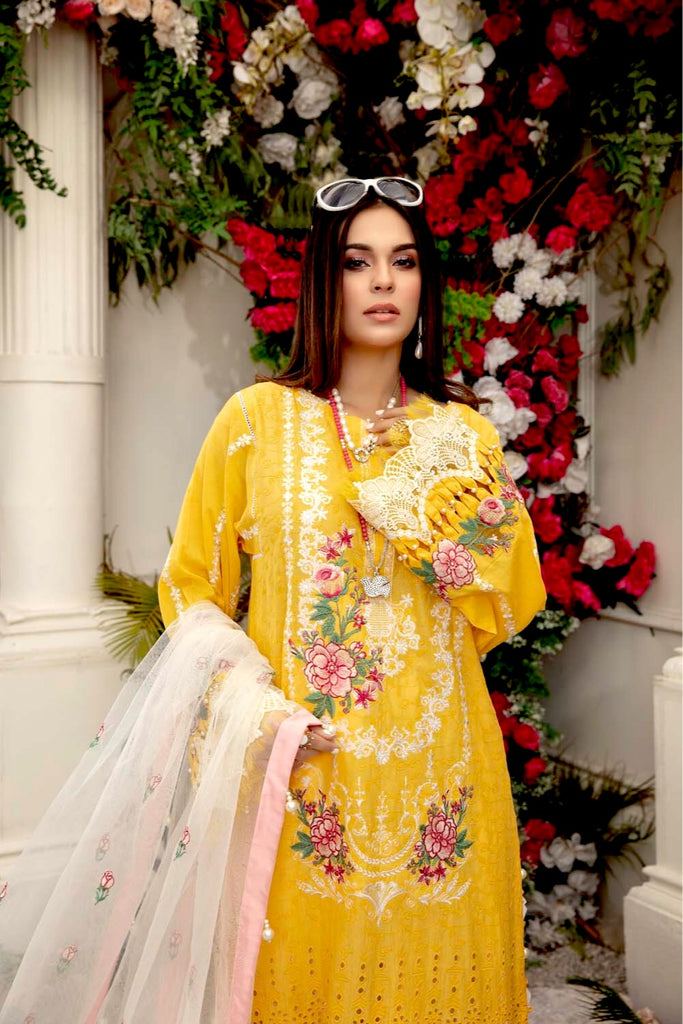 Adan's Libas · Wisteria Schiffli Embroidered Lawn Collection – Xanthic