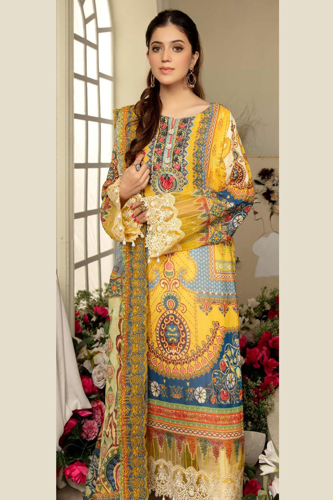 Adan's Libas Deliza · Digital Printed & Embroidered Swiss Lawn Collection with Lawn Dupatta – Grodil