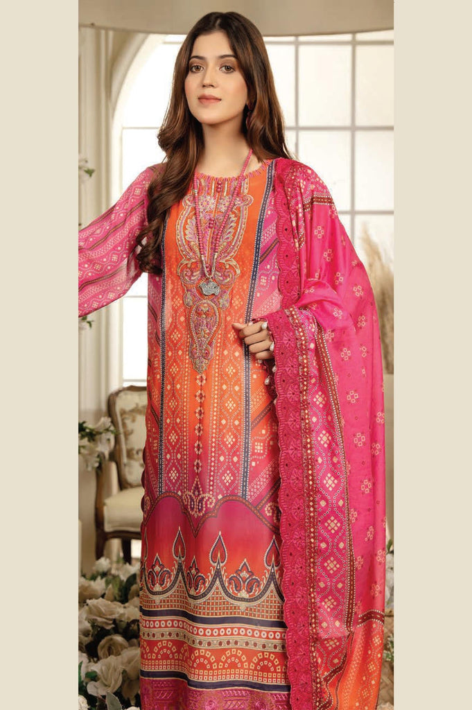 Adan's Libas Swiss Miss · Digital Printed & Embroidered Swiss Voil Collection with Chiffon Dupatta – Wazel Charm