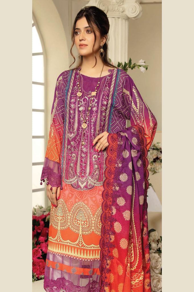 Adan's Libas Swiss Miss · Digital Printed & Embroidered Swiss Voil Collection with Chiffon Dupatta – Phals