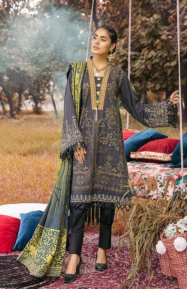 Al Zohaib Wintry Breeze Embroidered Winter Collection with Shawl – WB21-03A