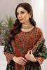 Alizeh Rang-e-Mehr Formal Collection – Embroidered Chiffon Rust - V14D02