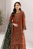 Alizeh Rang-e-Mehr Formal Collection – Embroidered Chiffon Rust - V14D02