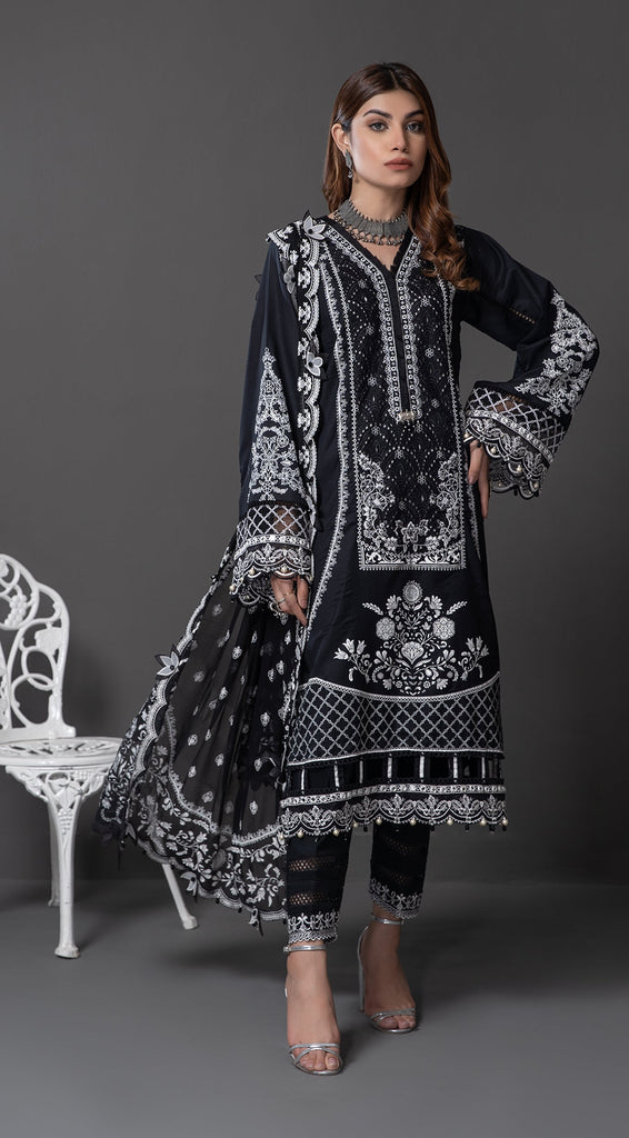 Anaya by Kiran Chaudhry Monochrome Mystique Lawn Collection 2022 – SAHIFA