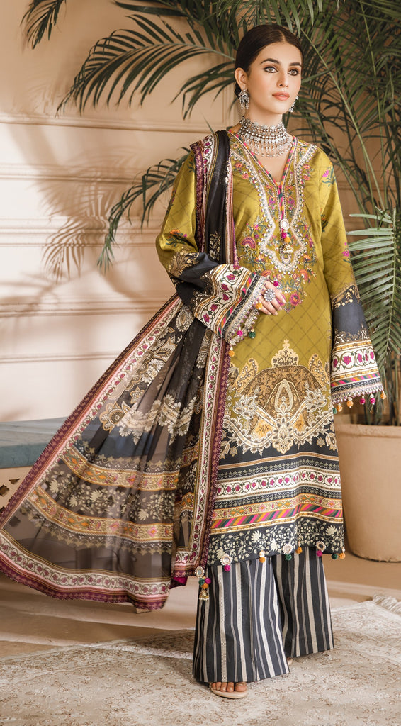 Anaya by Kiran Chaudhry · Noor Bano Cambric Collection 2021 – Mariana