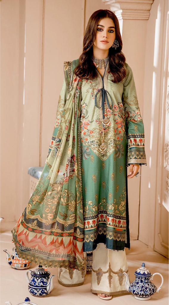 Anaya by Kiran Chaudhry · Noor Bano Cambric Collection 2021 – Shahnaz