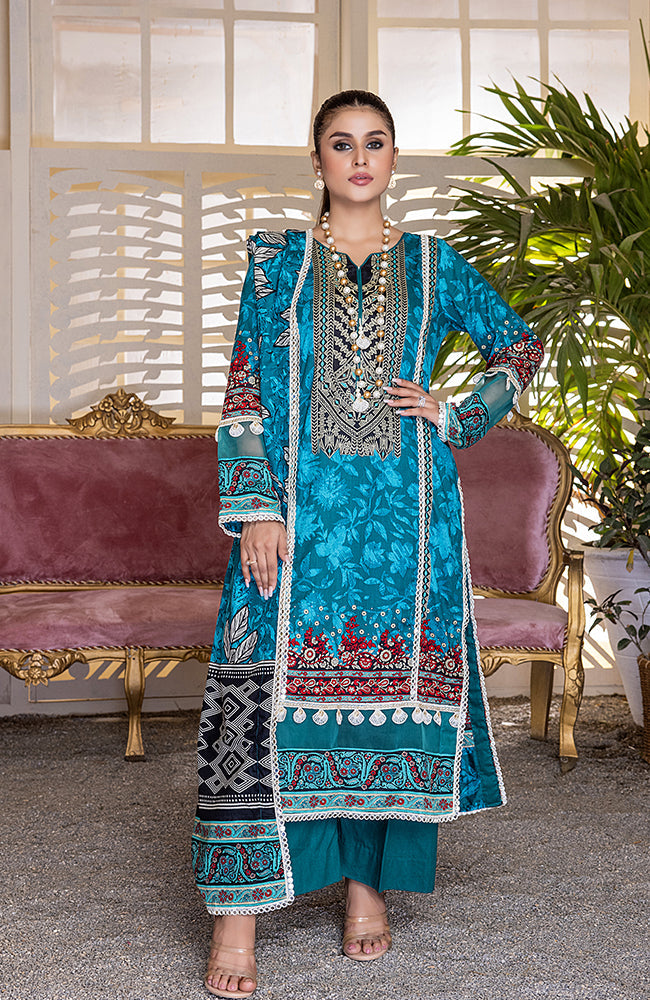 Anum Printed Lawn Collection Vol-1 2023 – ANL1-23-03B