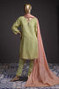 Peach by Rivaaj – Jacquard Banarsi Lawn Dress – BD-01 Rain Forest