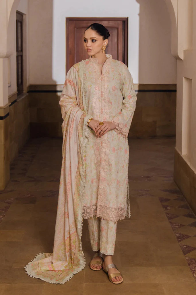 Aabyaan Shezlin Chikankari Lawn by Qalamkar – NISHA (AS-09)