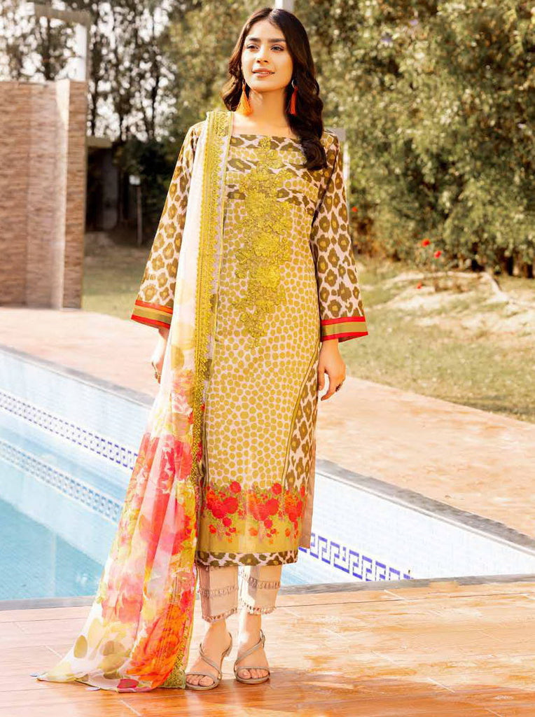 Charizma Combination Embroidered Lawn Collection 2023 – CC-09