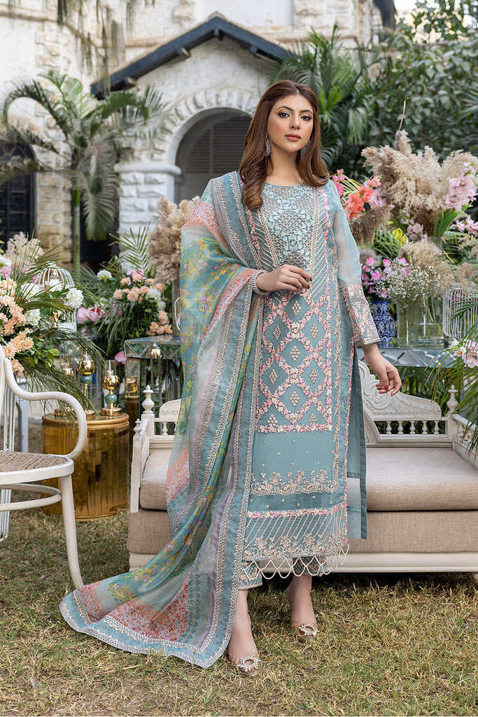 Azure Luxe Embroidered Festive Formal Collection – Canary