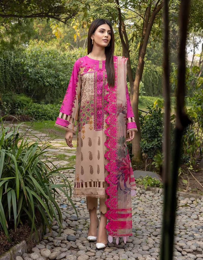 Charizma Aniiq · Printed Lawn Suit with Embroidered Organza Net Dupatta – ANS-06 Styling Lady