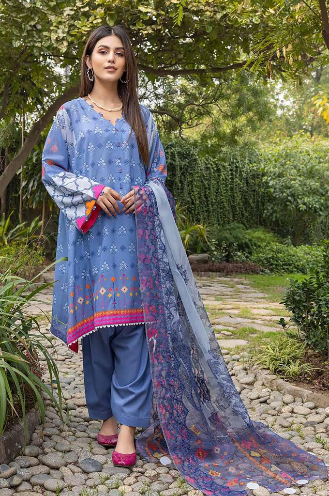 Charizma Aniiq · Printed Lawn Suit with Embroidered Organza Net Dupatta – ANS-07 Midnight Dream