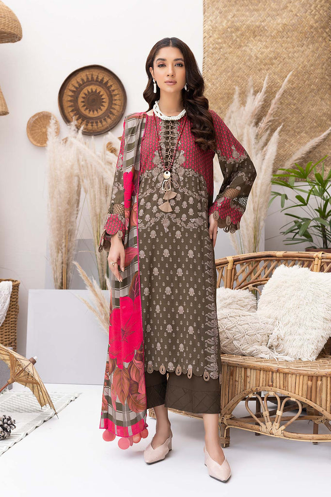 Charizma C-Prints Fall/Winter · Slub Linen Suit with Pashmina Shawl – CPW22-28