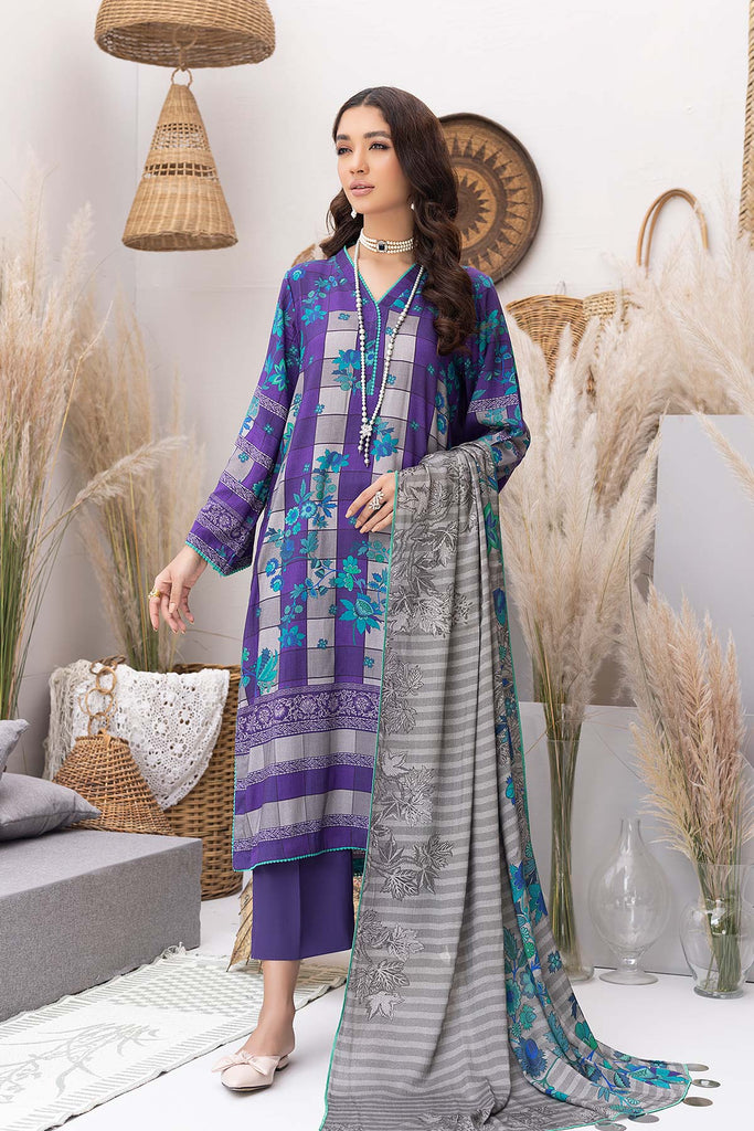 Charizma C-Prints Fall/Winter · Slub Linen Suit with Pashmina Shawl – CPW22-31B