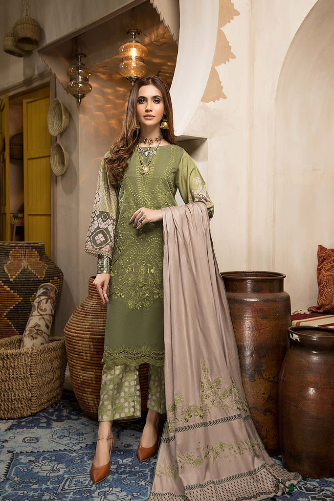 Charizma Naranji · Embroidered Khaddar With Khaddar Shawl Vol 1 – CNW-03