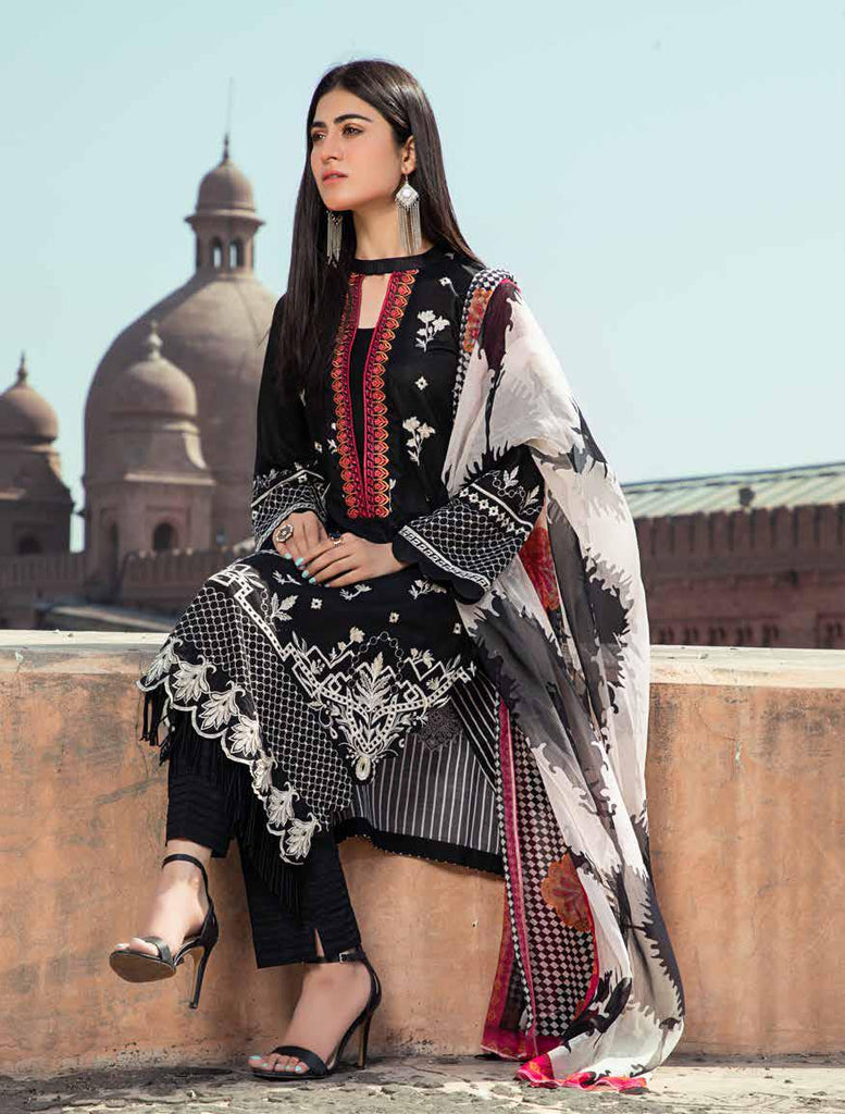 Charizma Reem · Embroidered Lawn Collection with Chiffon Dupatta – DN-4