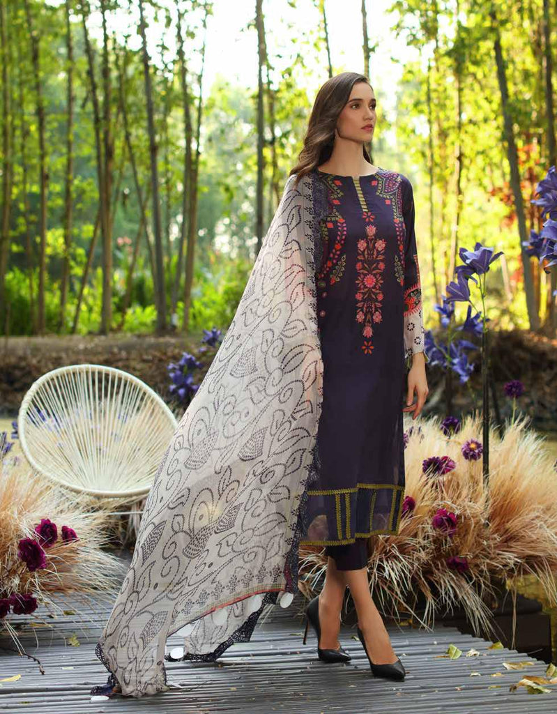 Charizma Print Melody · Printed Lawn Suit With Embroidered Chiffon Dupatta – PEC02