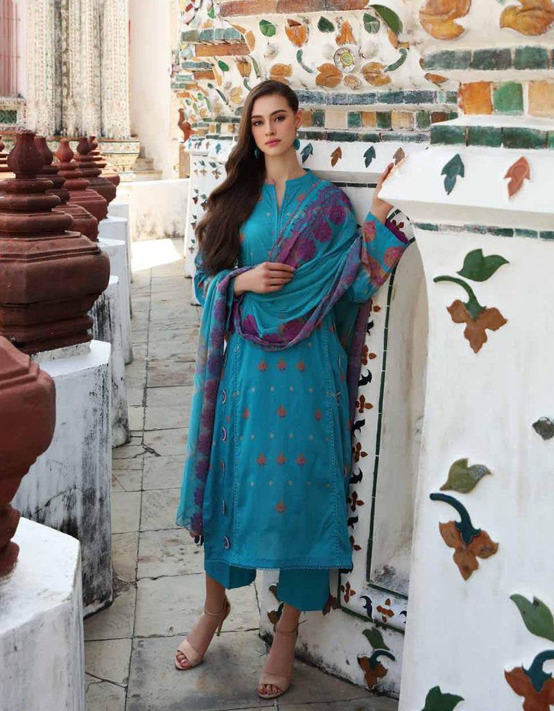 Charizma Print Melody · Printed Lawn Suit With Embroidered Chiffon Dupatta – PEC04