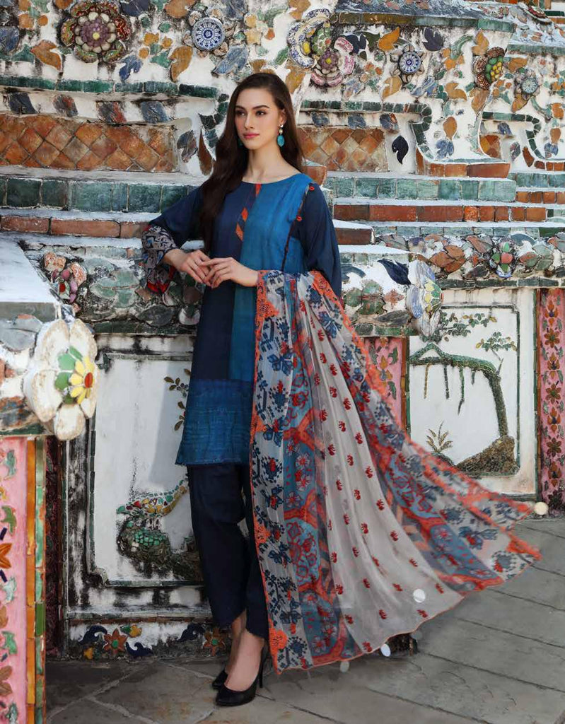 Charizma Print Melody · Printed Lawn Suit With Embroidered Chiffon Dupatta – PEC08