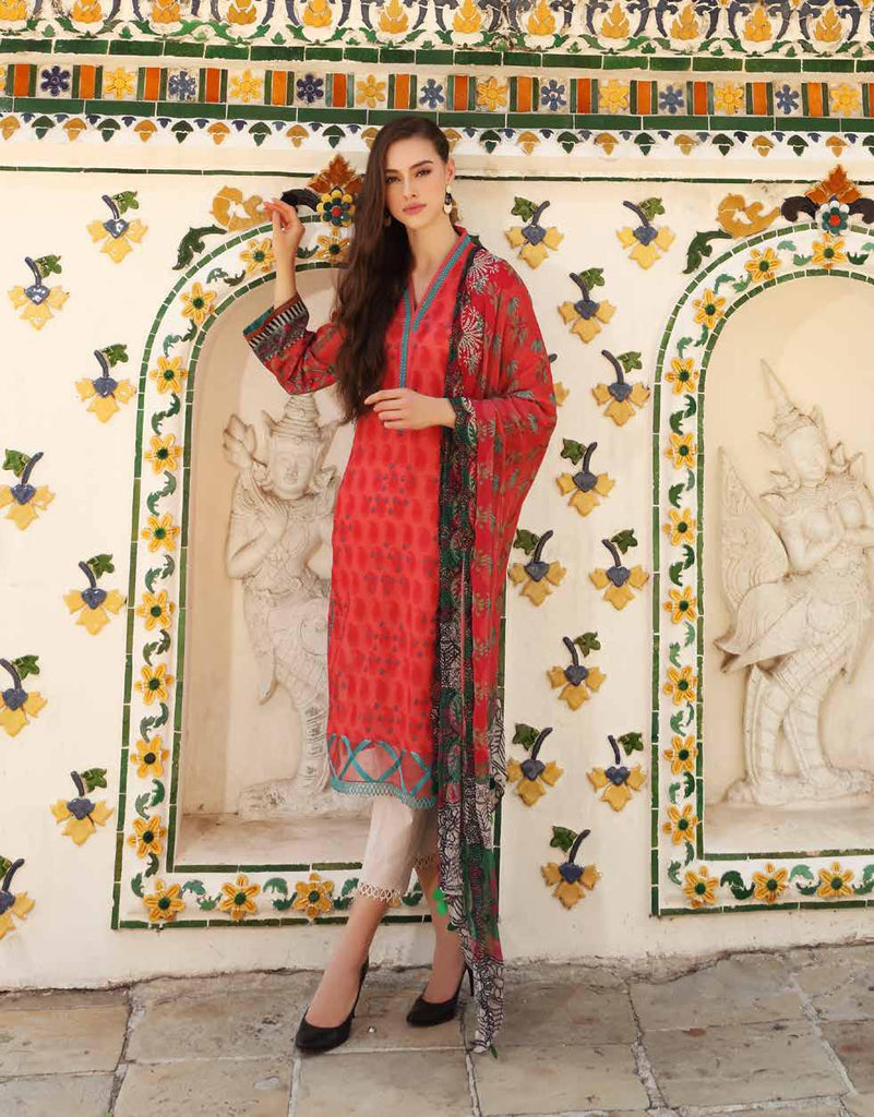 Charizma Print Melody · Printed Lawn Suit With Embroidered Chiffon Dupatta – PEC09