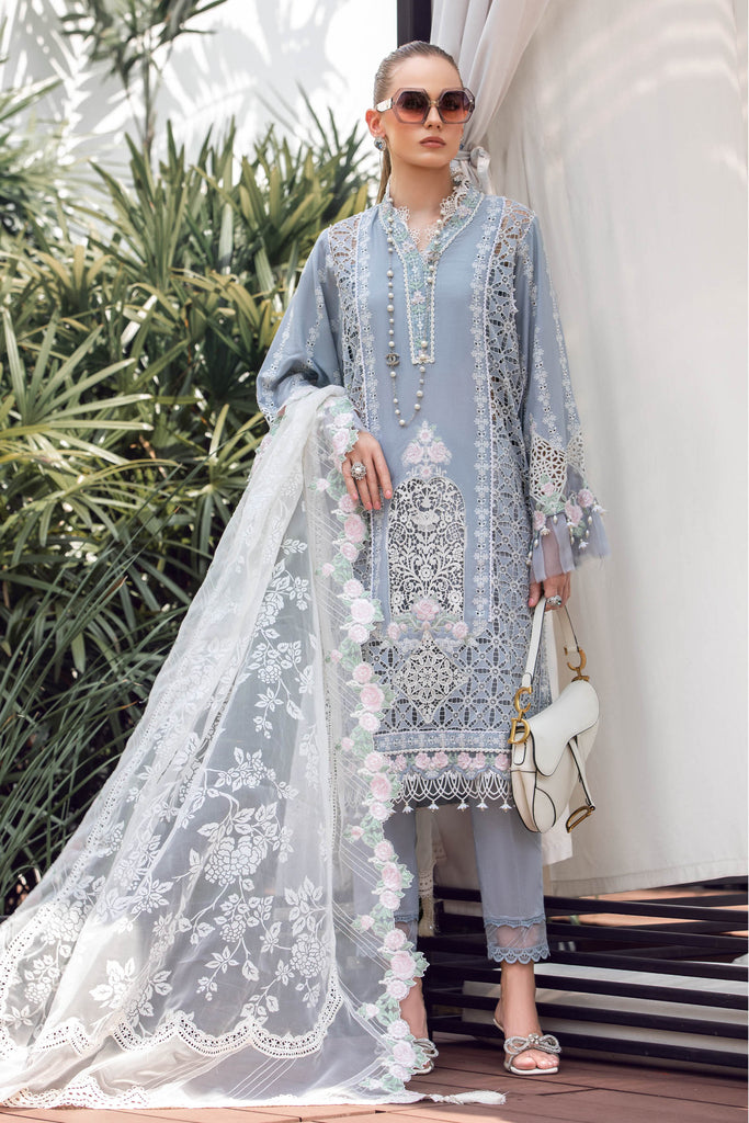 MARIA.B Eid Luxury Lawn Collection – EL-23-10-Ice Blue