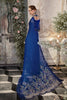 MARIA.B MBroidered Luxury Wedding Formals – Cobalt Blue BD-2704