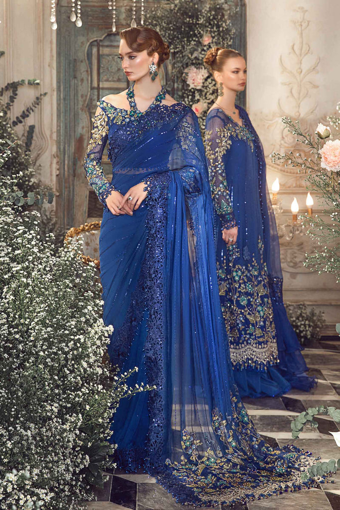 MARIA.B MBroidered Luxury Wedding Formals – Cobalt Blue BD-2704