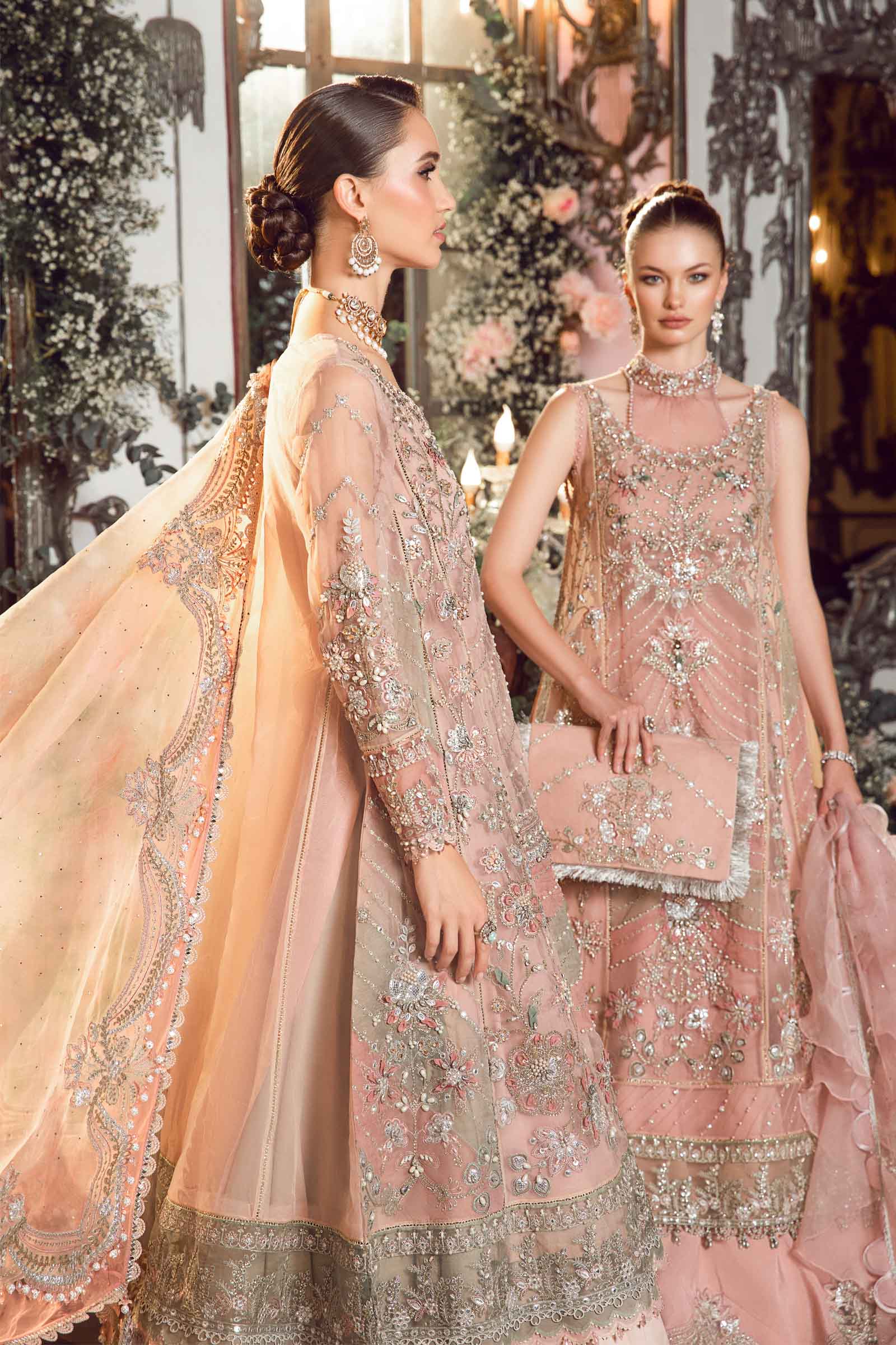 MARIA.B MBroidered Luxury Wedding Formals – Pastel Pink BD-2706 ...